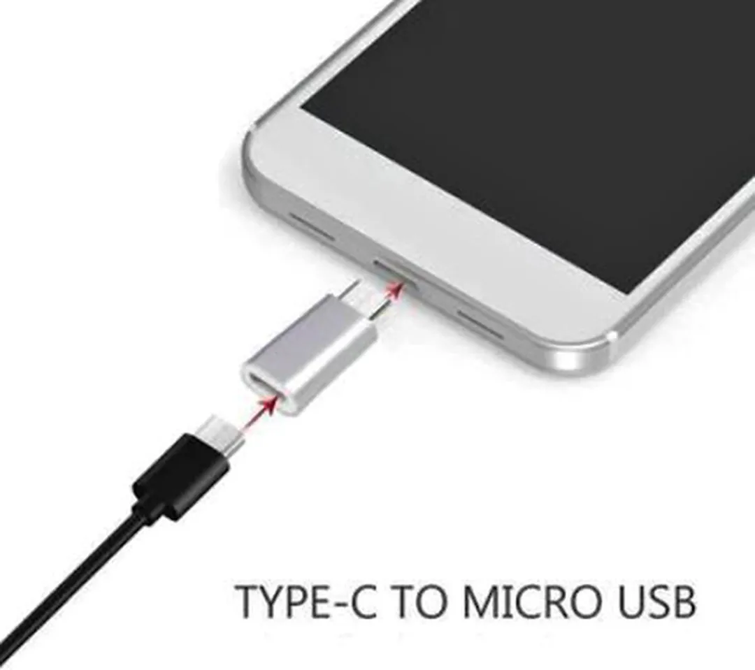NÖRDIC MIUSB-C Micro-USB naar USB-C Adapter - Zilver - afbeelding 6 van 6