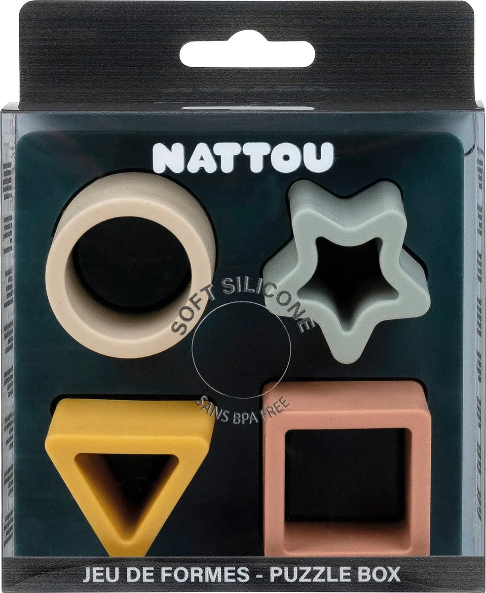 Nattou Puzzelspel Beige 12x12cm