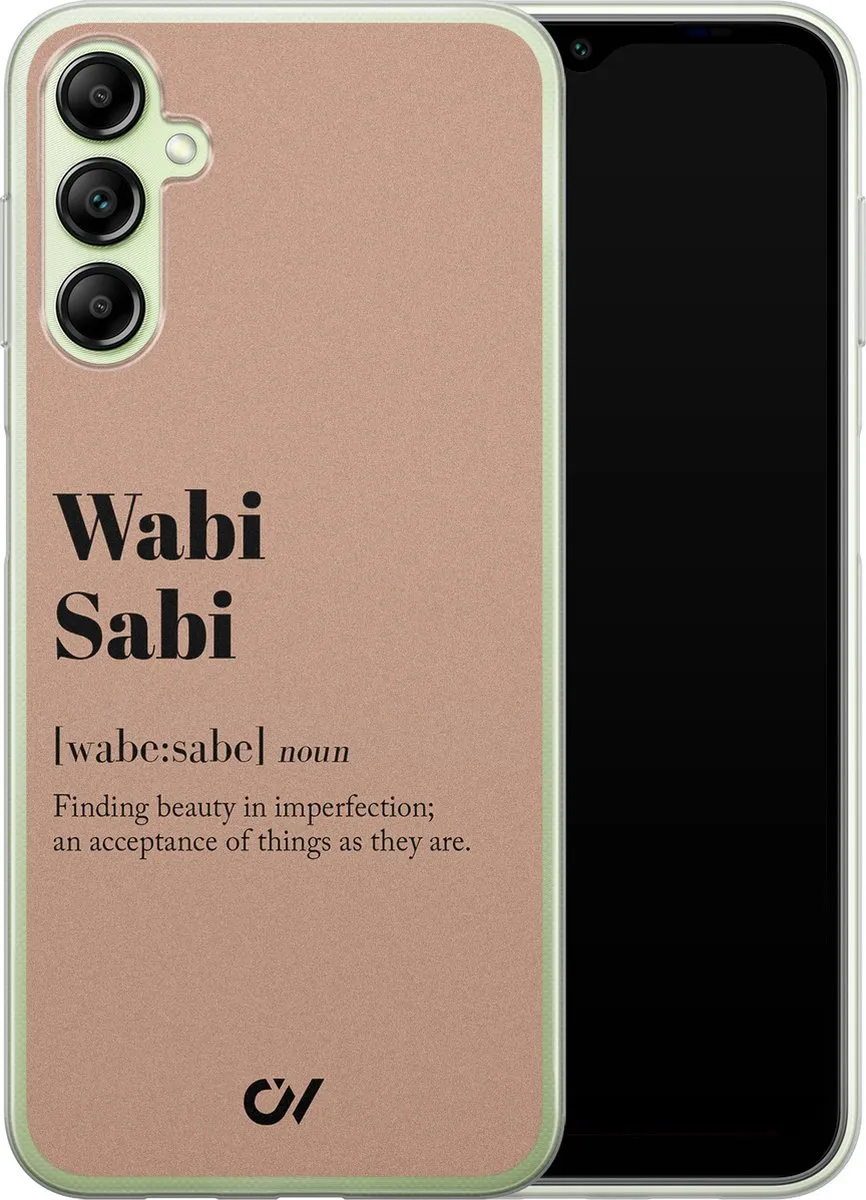 Casevibes Samsung Galaxy A14 5G Hoesje - Wabi Sabi - Bruin