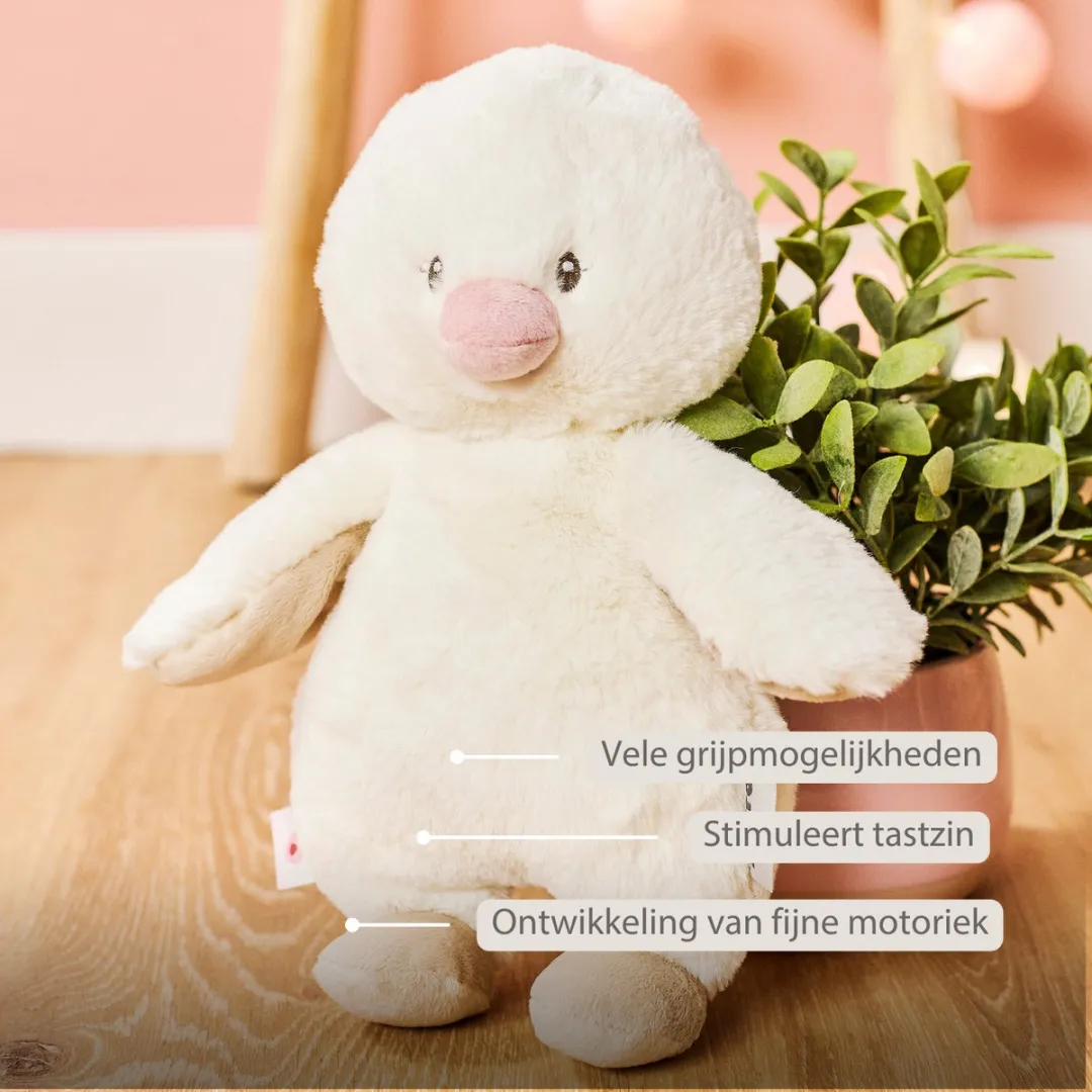 Nattou FanFan Knuffel Eendje 30cm - Gebroken Wit