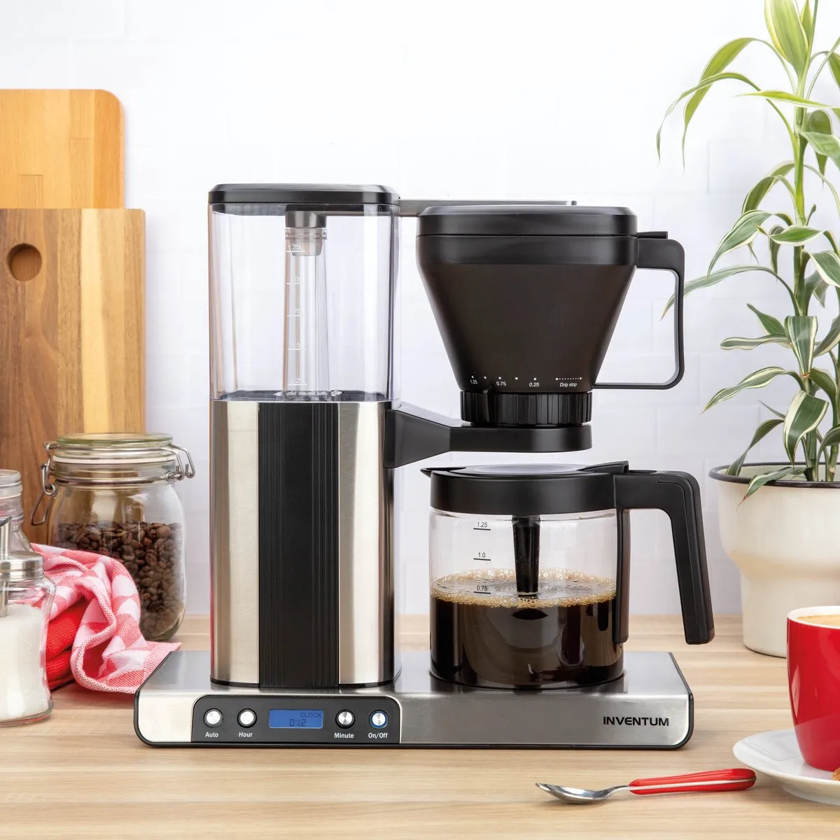 Inventum KZ813D Koffiezetapparaat 1,25L - 10 Kopjes - Zwart/RVS