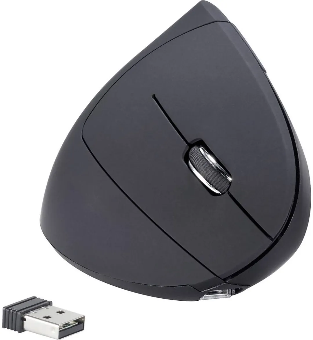 Renkforce RF-WM-322 Radiografische Ergonomische Muis - 1600 DPI - Zwart