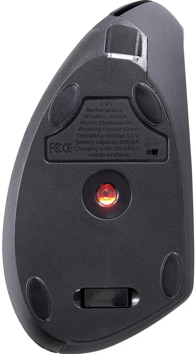 Renkforce RF-WM-322 Radiografische Ergonomische Muis - 1600 DPI - Zwart
