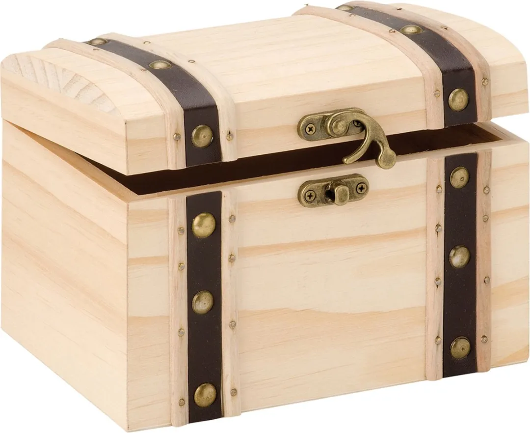 Glorex Hobby Houten Schatkistje 17x12x12cm
