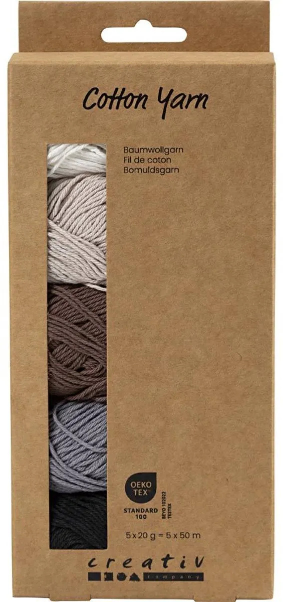 Creativ Company Katoengaren Natuurlijke Kleuren