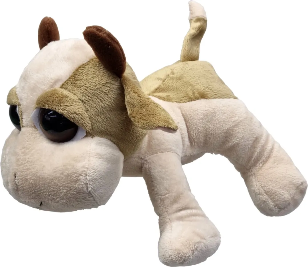 Unitoys Koe Hermien Knuffel - 28cm - Lichtbruin