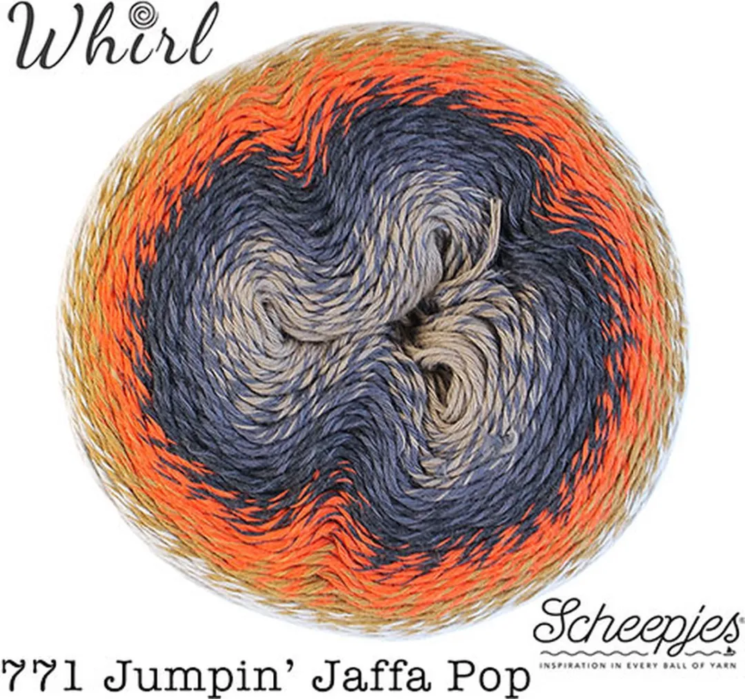 Scheepjes Whirl 1000m - Jumpin' Jaffa Pop - Oranje/Blauw