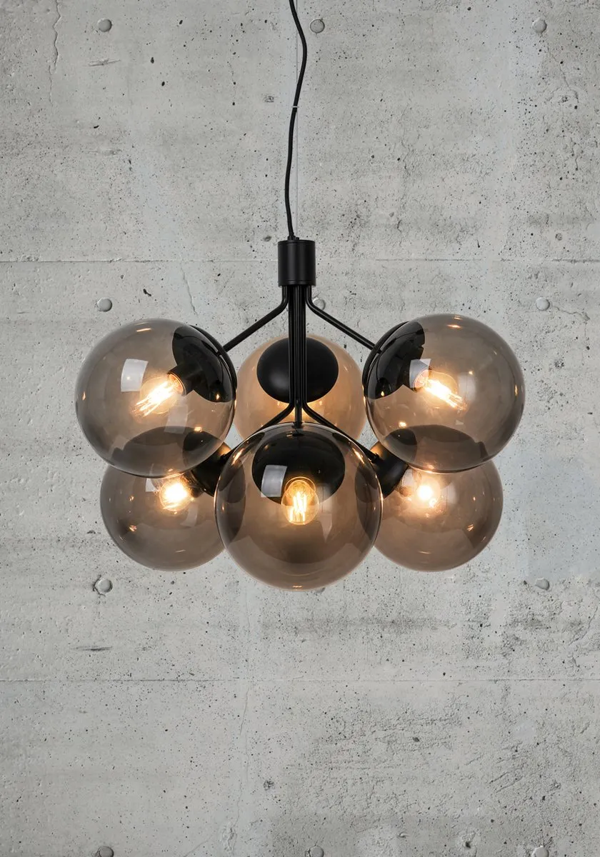 Nordlux Ivona Hanglamp 6xE27 - Zwart