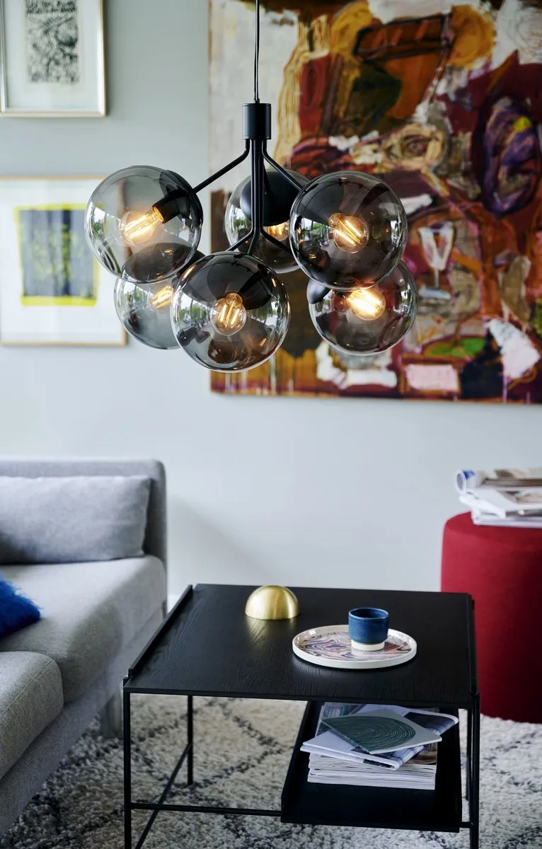 Nordlux Ivona Hanglamp 6xE27 - Zwart