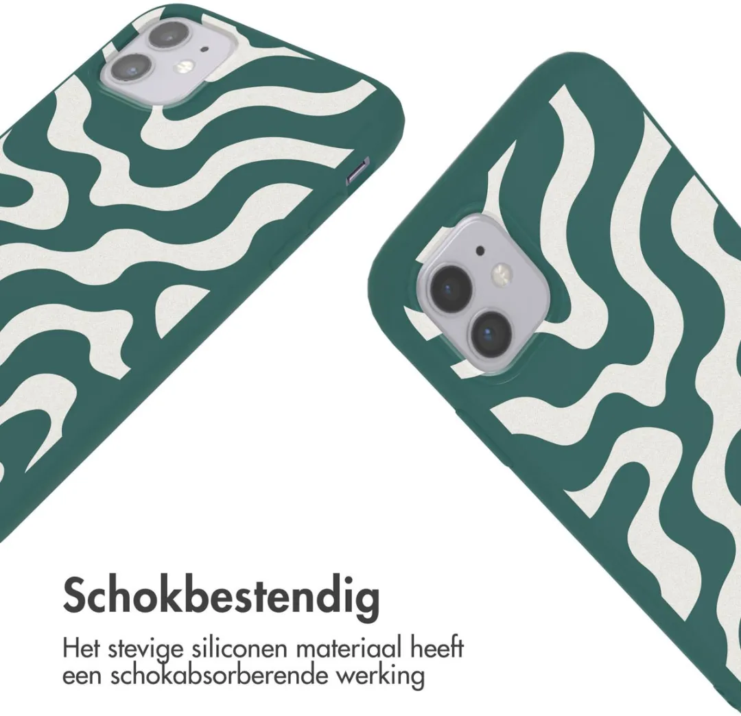 Imoshion iPhone 11 Hoesje - Petrol Green Groovy