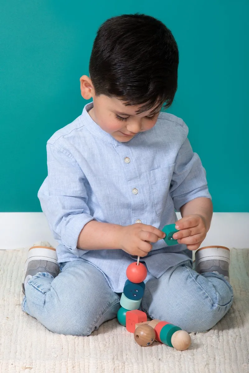 BS Toys Junior Beads GA533 Houten Kralen Rijtje - 12 Stuks
