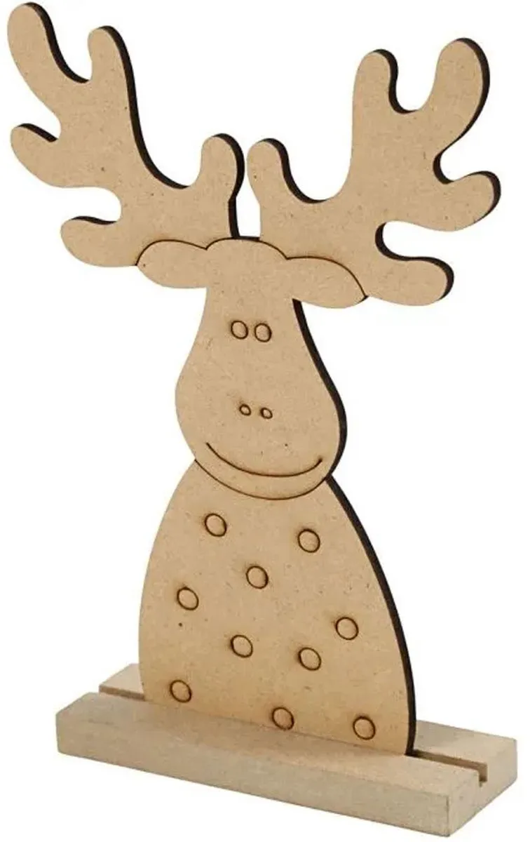 Creativ Company Kerstfiguur Rendier 15cm - Multicolor