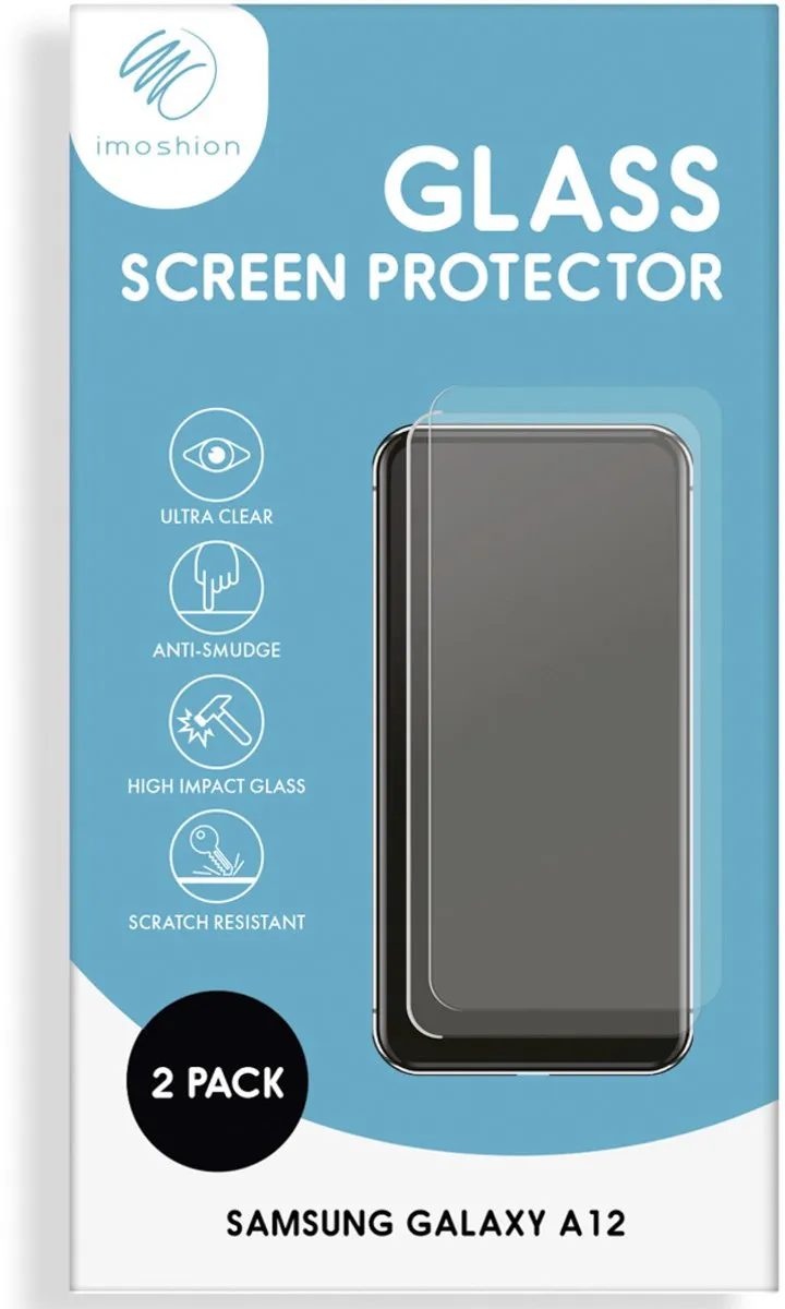 imoshiom Screenprotector Samsung Galaxy A12 - 2 Stuks