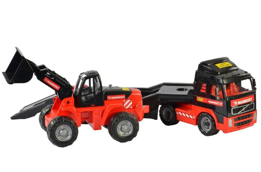 Cavallino Mammoet Vrachtwagen met Aanhanger en Graafmachine