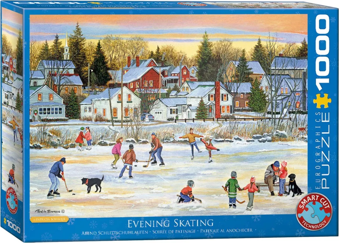 Eurographics Patricia Bourque Evening Skating 1000 Puzzel