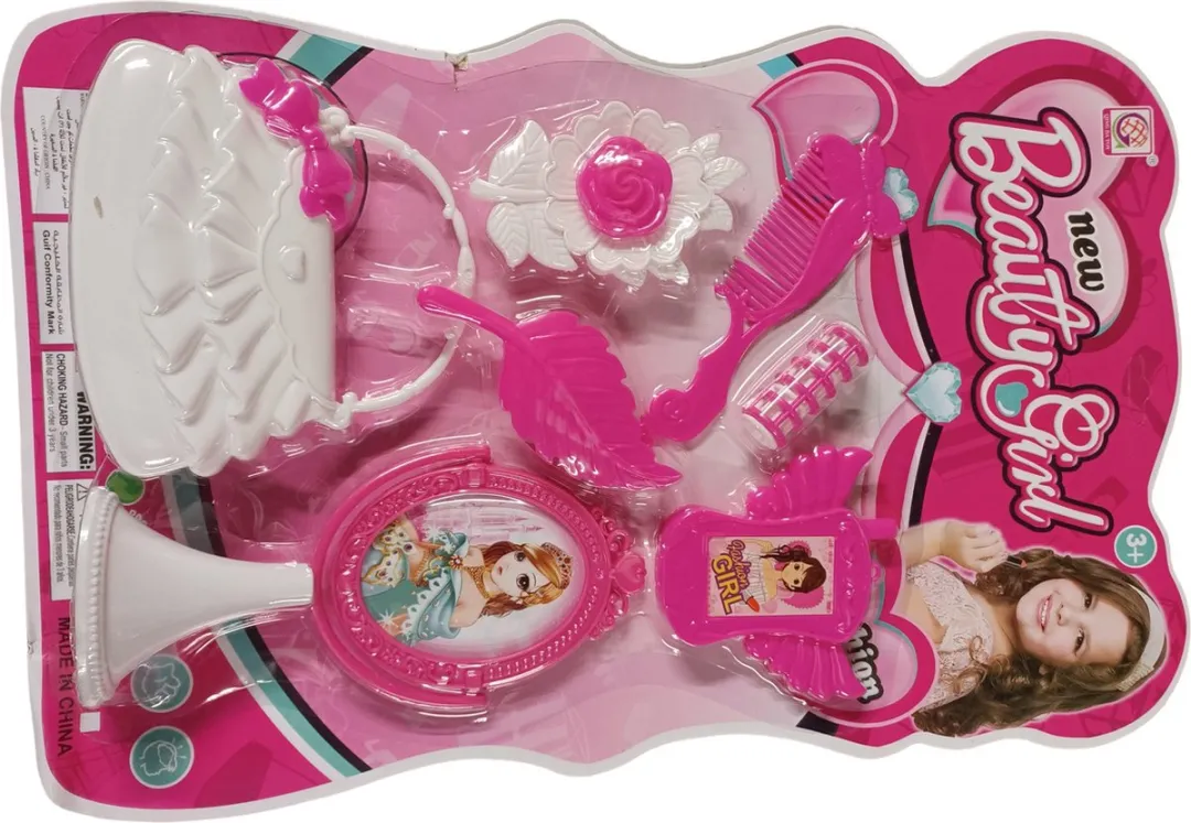 Beaty Girl set - op kaart - duo set - 1x rose tasje set & 1x Wit tasje set