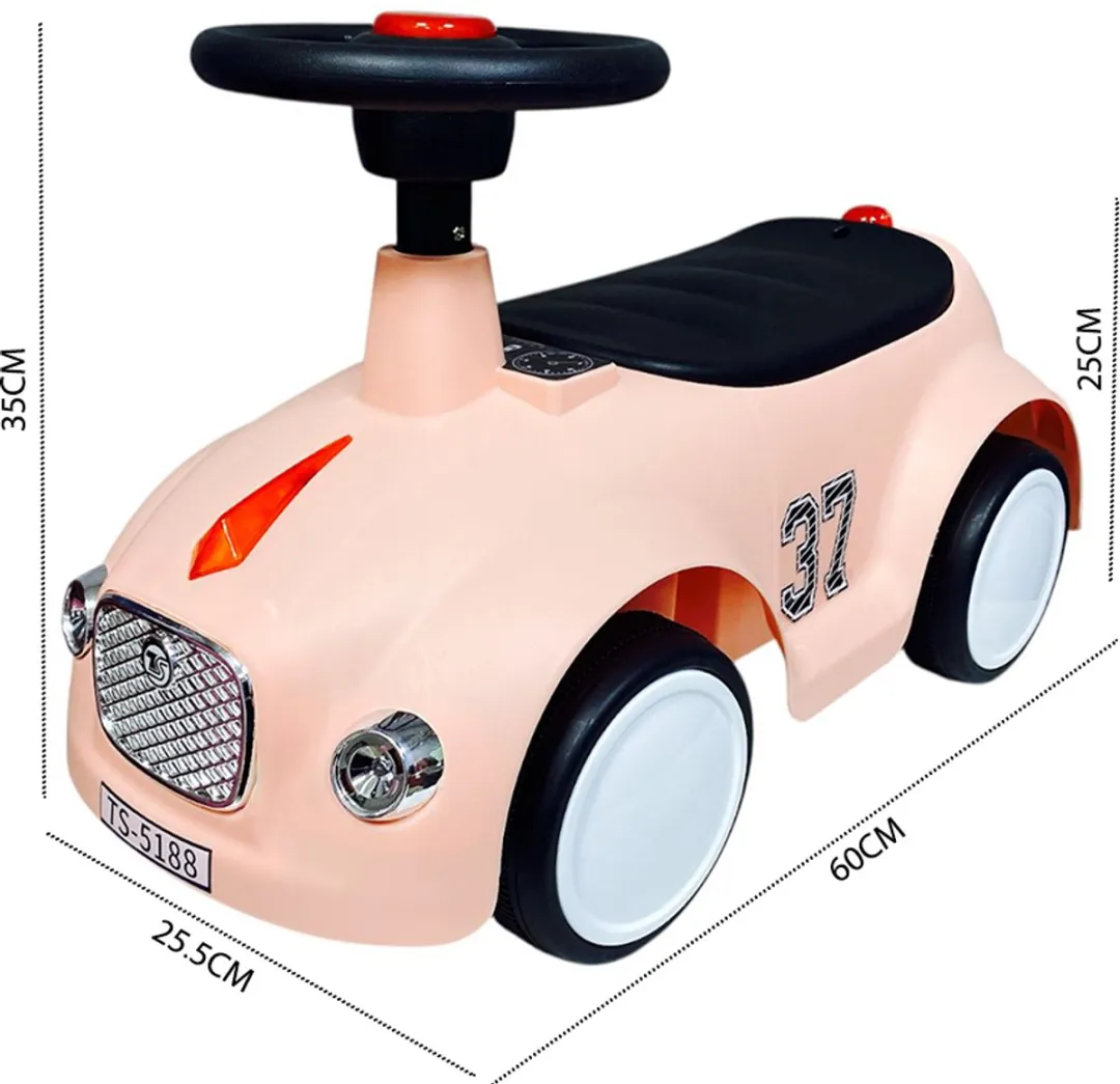 Q-Toys TS-5188 Loopauto met toeter - 60cm - Roze - afbeelding 6 van 6