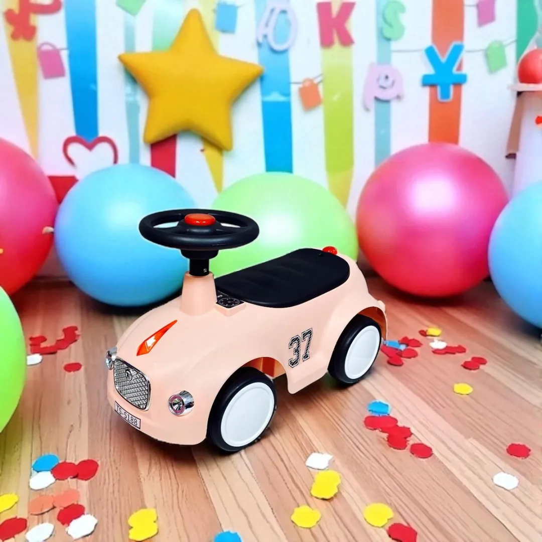 Q-Toys Loopauto met toeter - Licht en Geluid - 60 cm