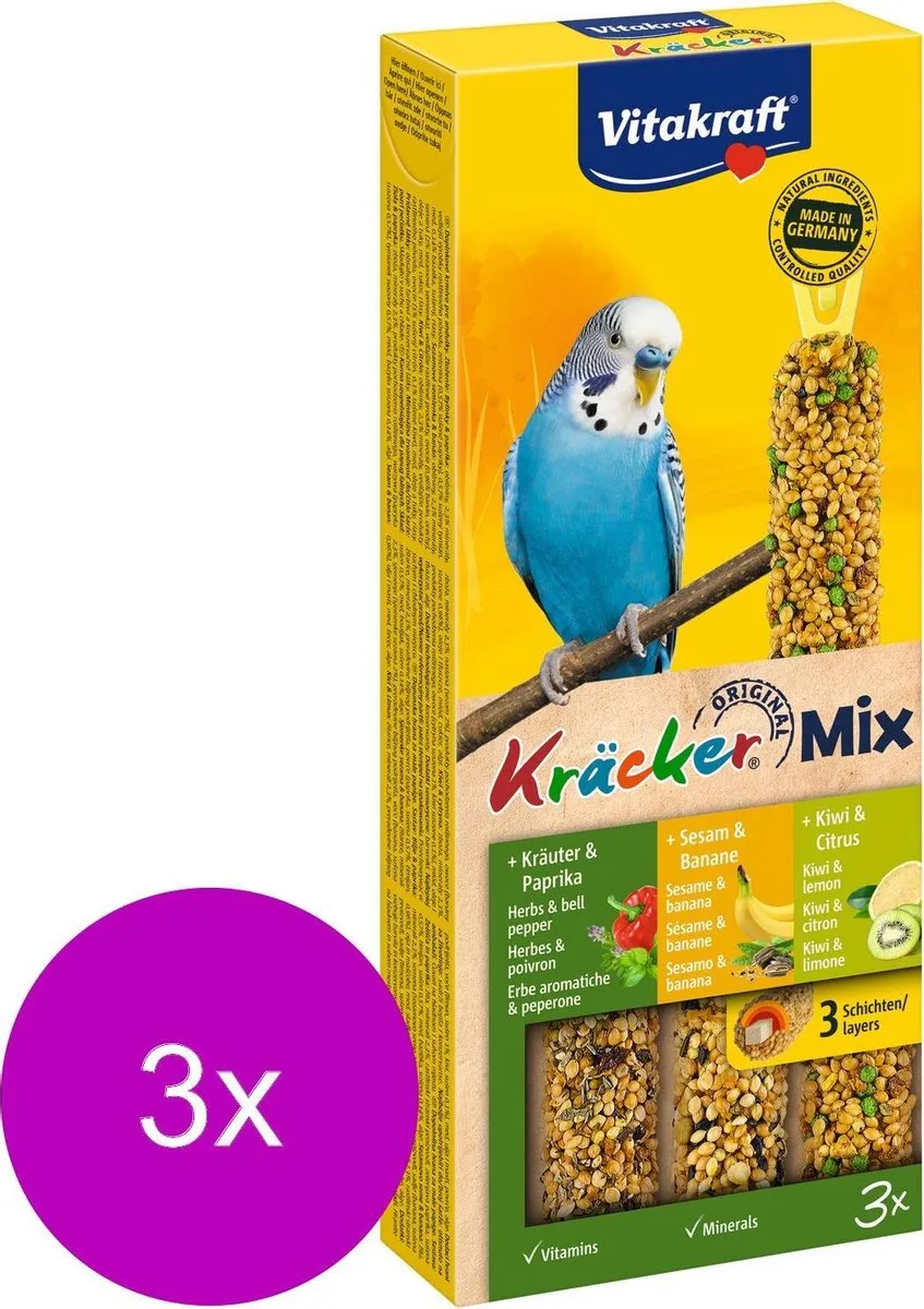 Vitakraft Parkiet Kracker 3 Stuks
