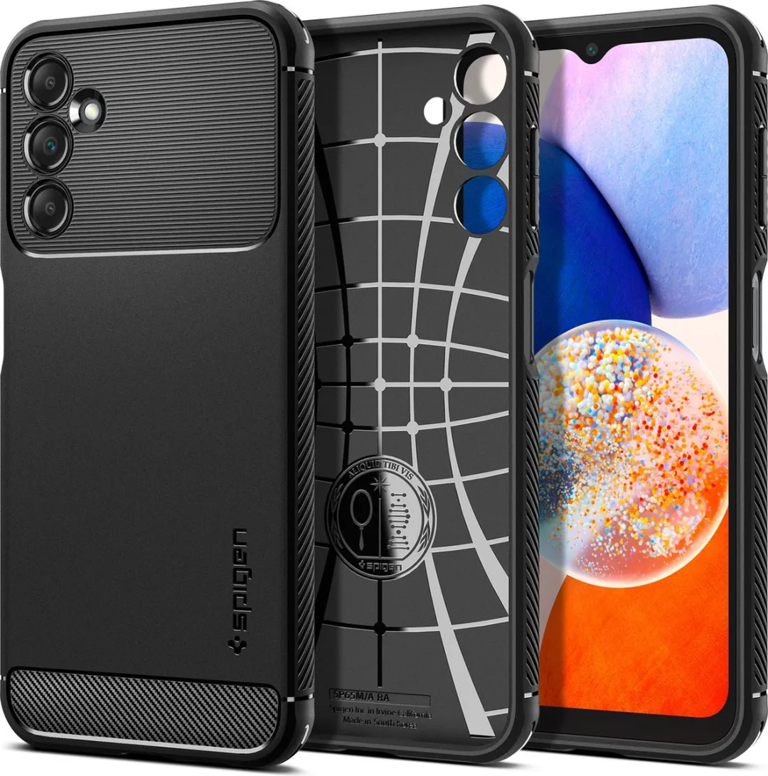 Spigen Rugged Armor ACS05847 Hoesje - Samsung Galaxy A14 5G - Zwart