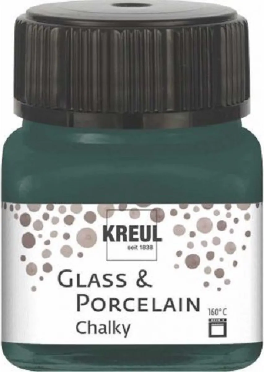Kreul Glasverf Cottage Green 20ml - Extra Mat Chalky