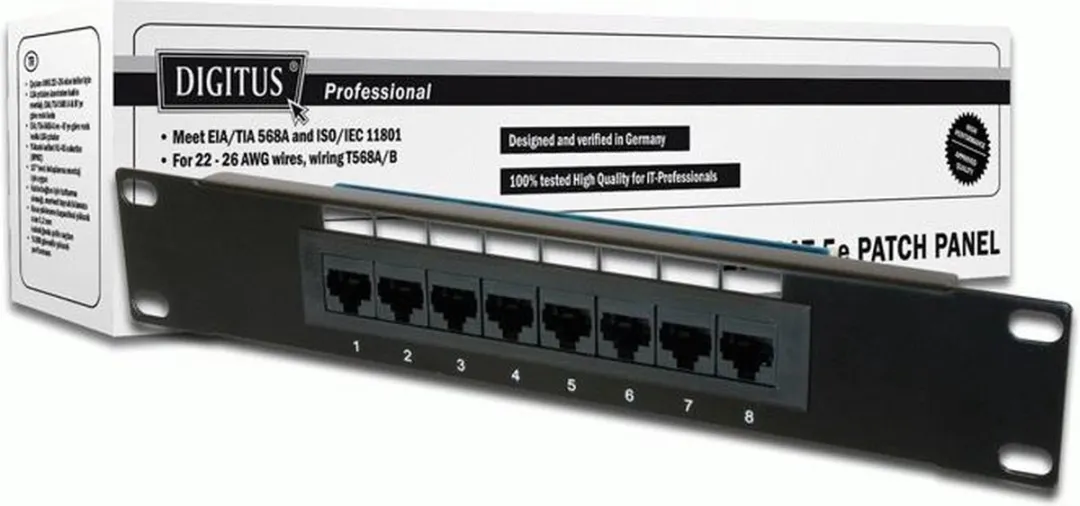 Digitus DN-91508U CAT5e Patchpanel 1U - Zwart