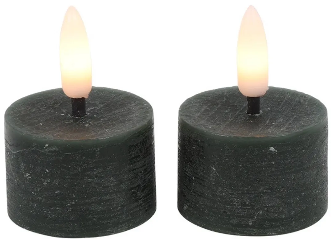 Countryfield LED Theelicht Rustiek Groen 4cm