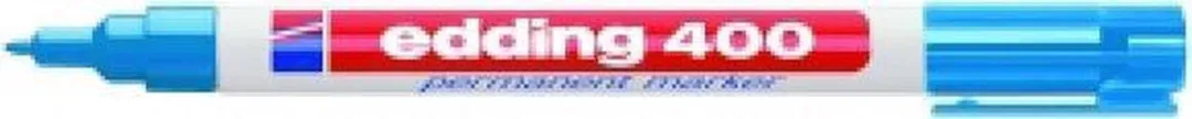 edding 400 Permanent Marker - Ronde punt 1mm - Lichtblauw - afbeelding 4 van 4