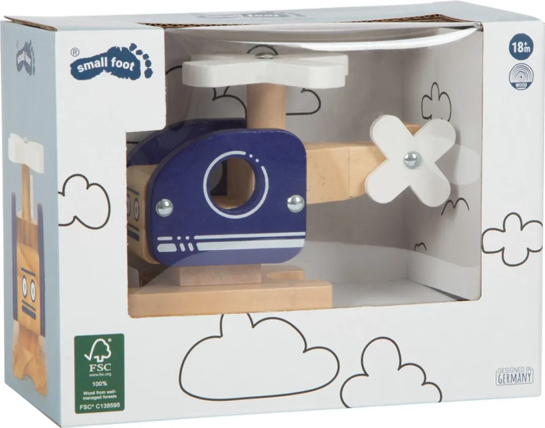 Small Foot Houten Helikopter 12287 - Paars