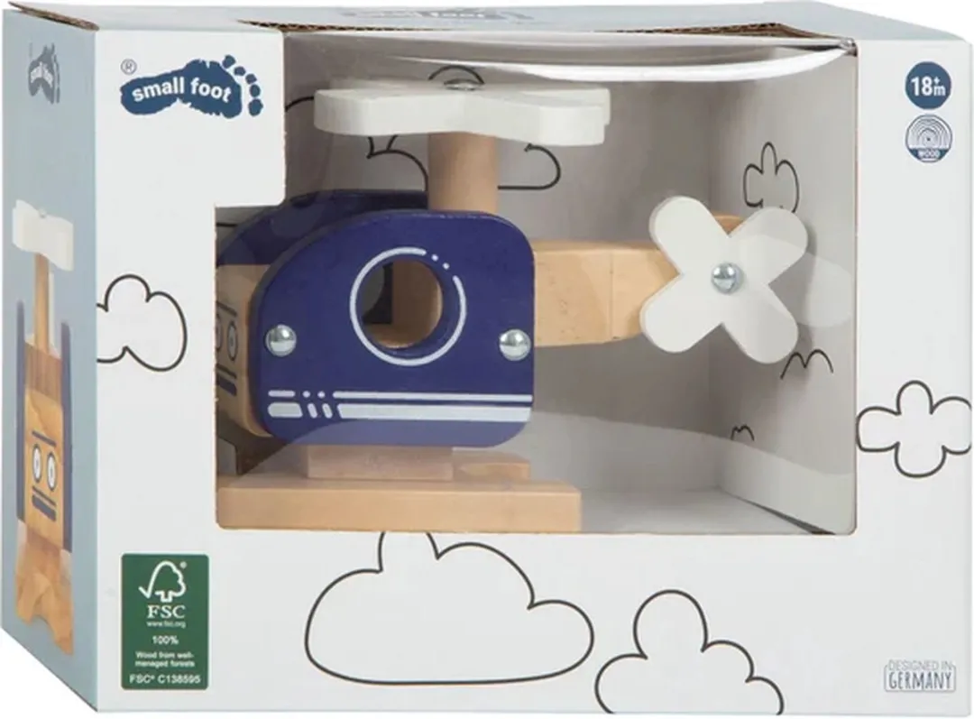 Small Foot Houten Helikopter 12287 - Paars