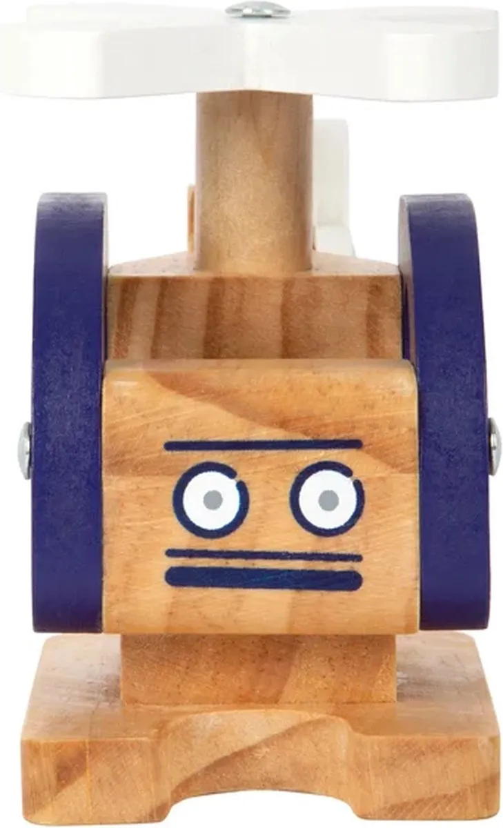 Small Foot Houten Helikopter 12287 - Paars - afbeelding 6 van 6
