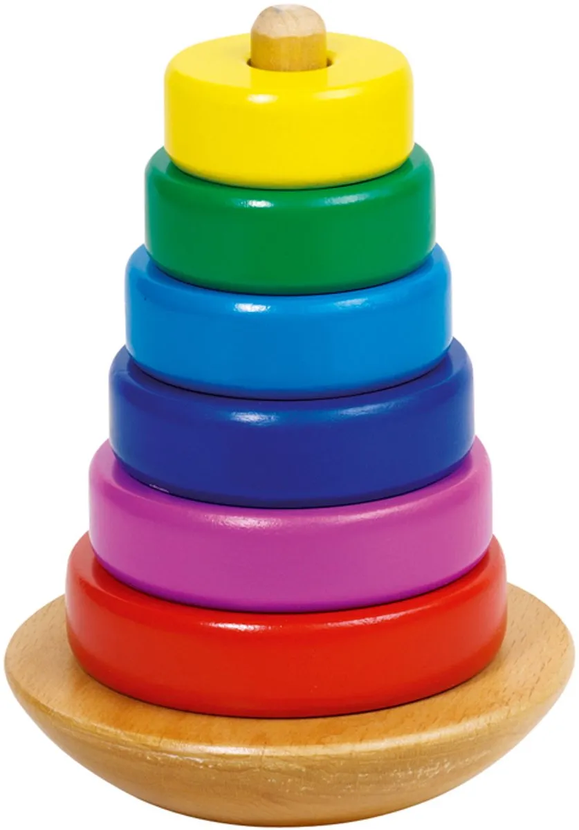 Goki Stapeltoren Hout 8-delig - 12cm - 2+