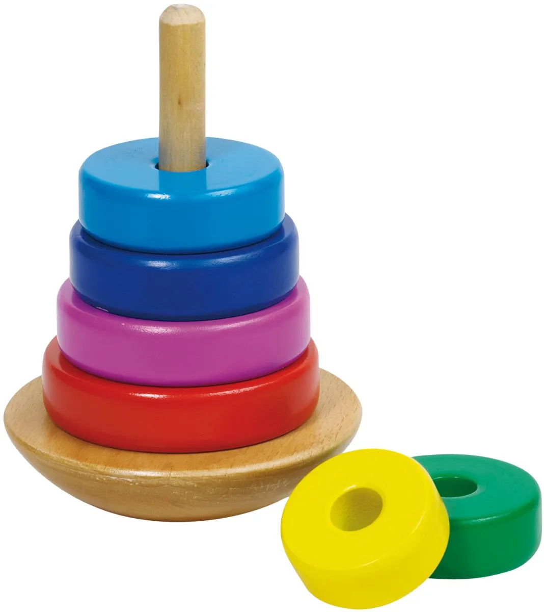 Goki Stapeltoren Hout 8-delig - 12cm - 2+