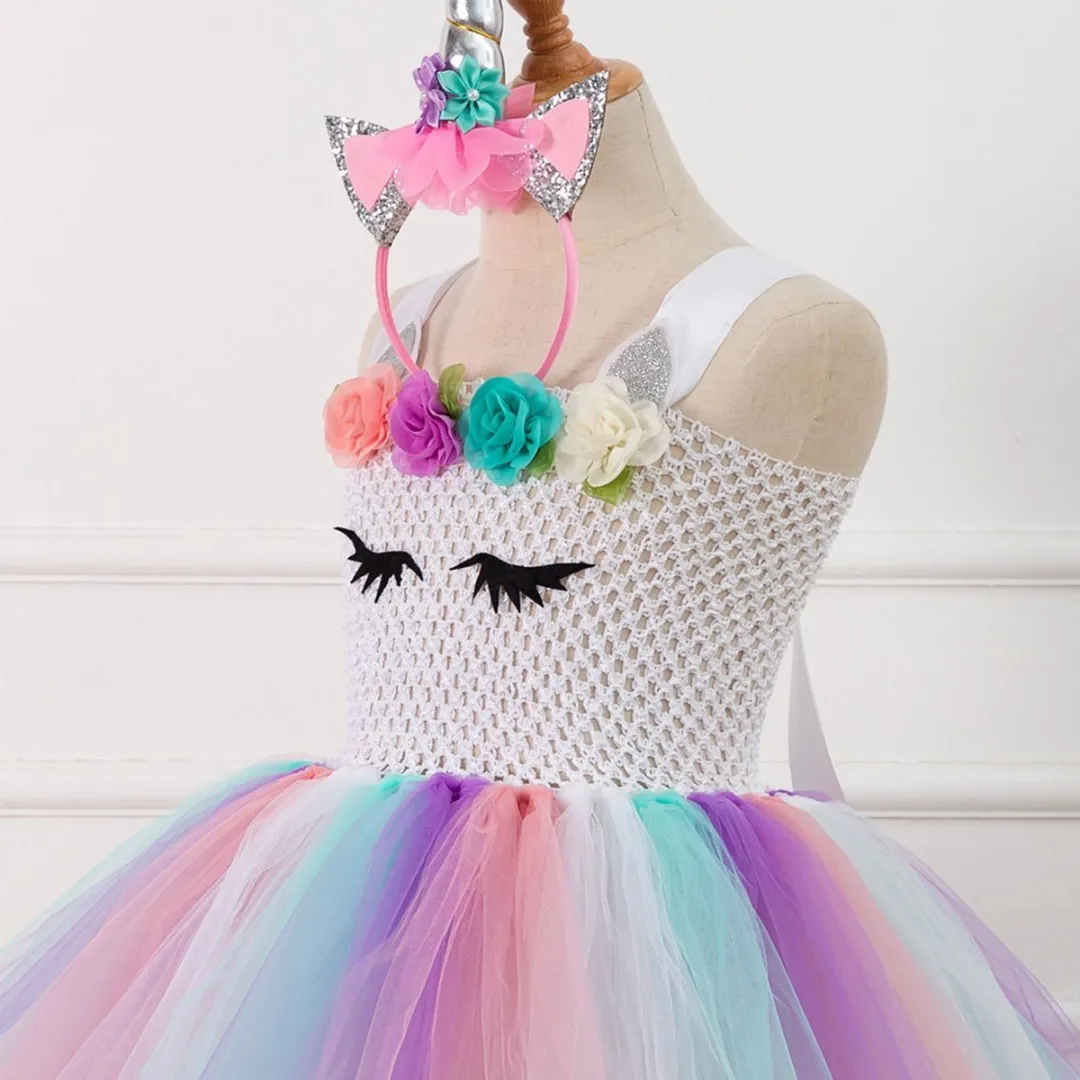 Jobber Toys Unicorn Prinsessenjurk - Regenboog - 86/92