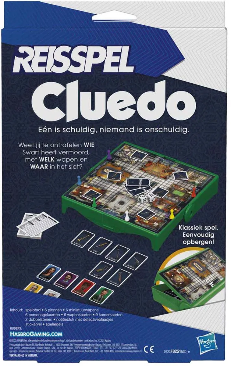 Hasbro Gaming Cluedo Reisspel - 3-6 Spelers - afbeelding 6 van 6