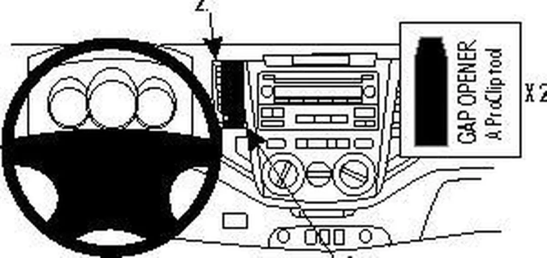 Brodit ProClip 854742 Center Mount - Toyota HiLux 12