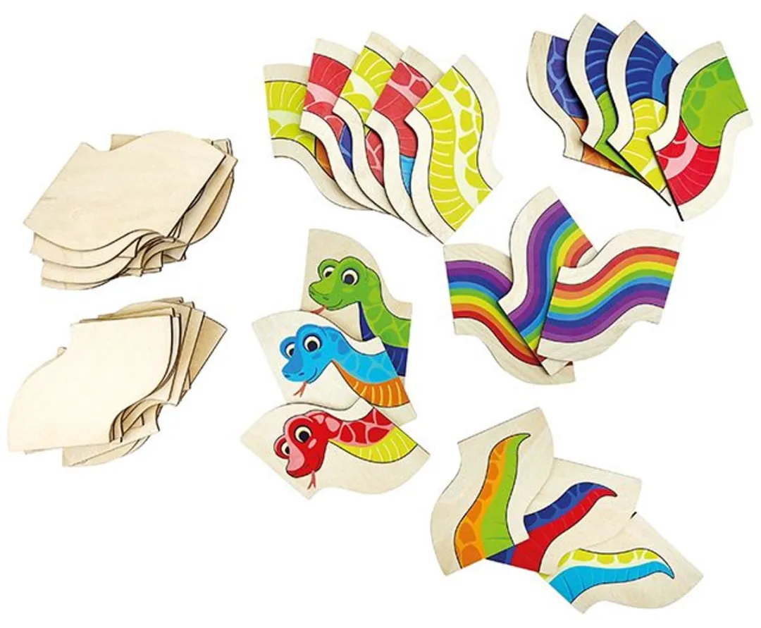 Beleduc Mamba Zamba Houten Dominospel - 45 Stuks - Multicolor