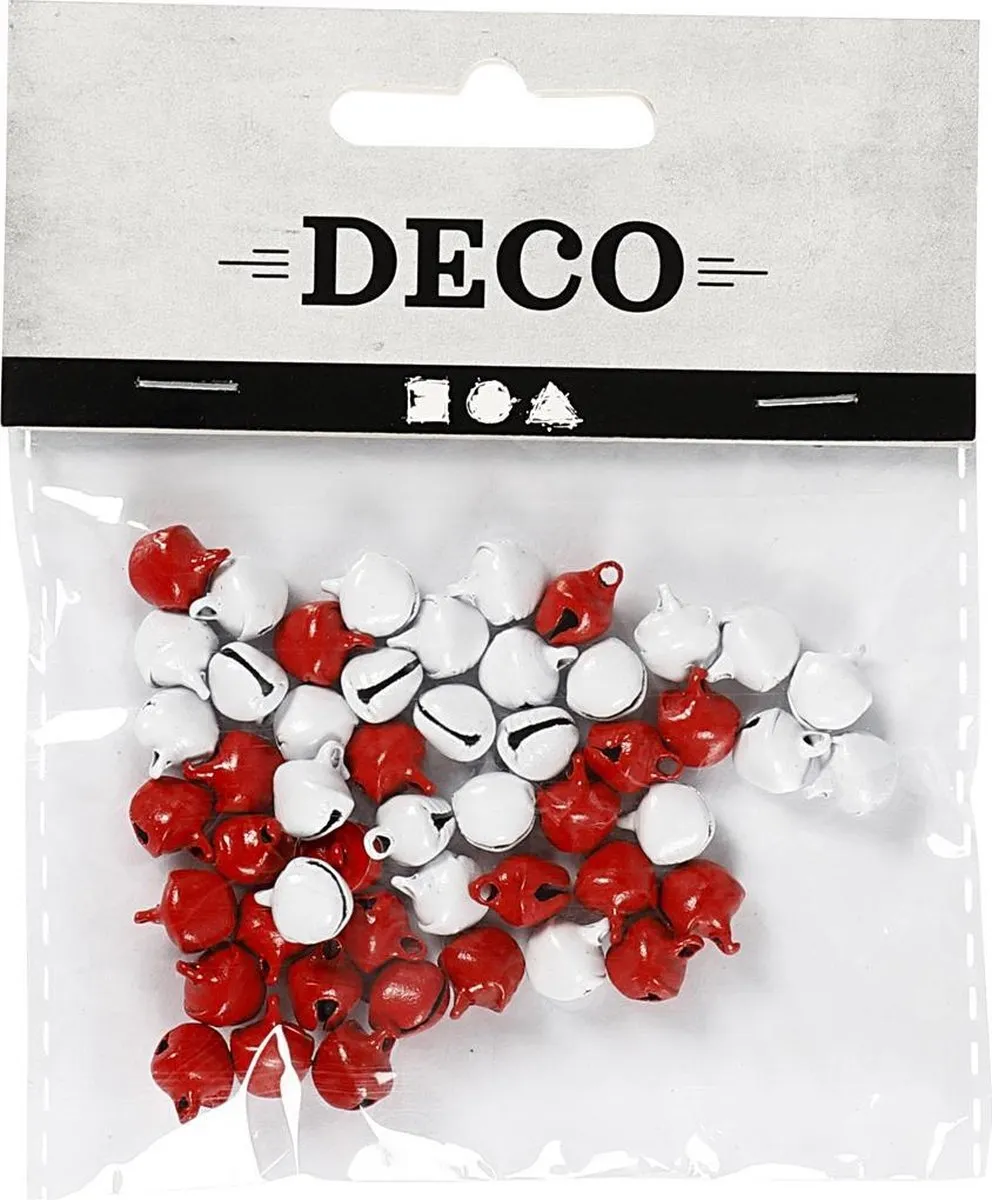 Creativ Company Belletjes Rood/Wit - 50 Stuks