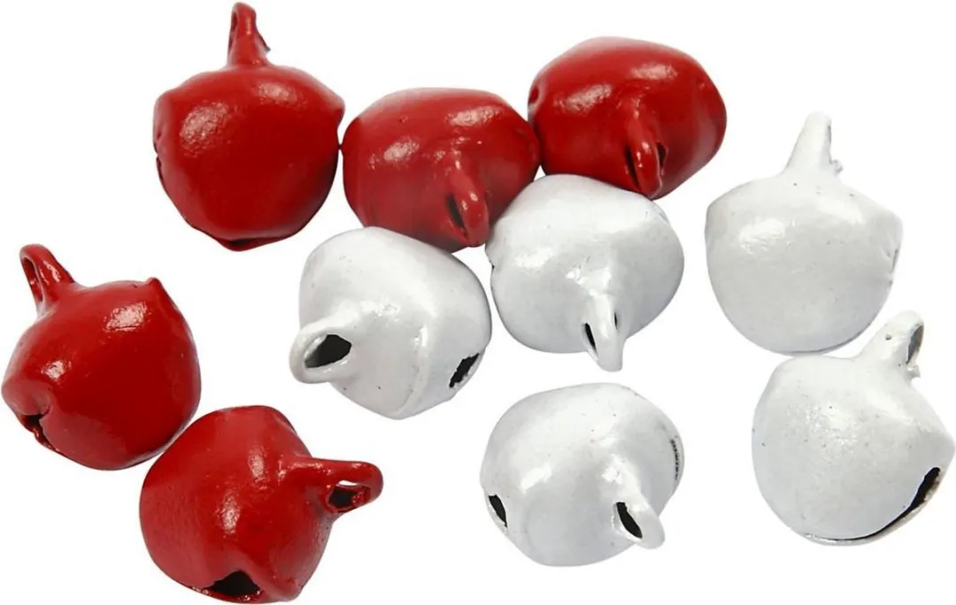 Creativ Company Belletjes Rood/Wit - 50 Stuks