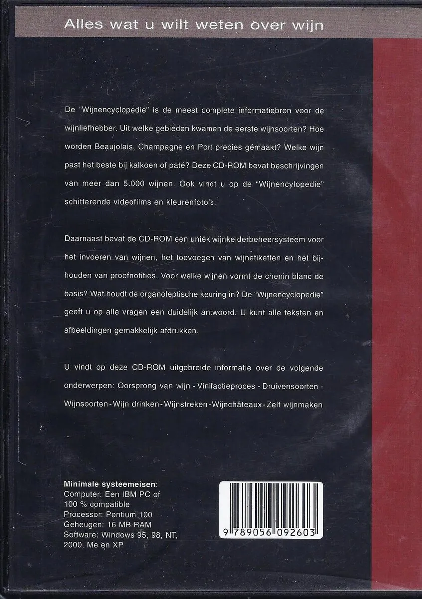 Denda Games Wijnencyclopedie PC CD-ROM - Nederlandstalig