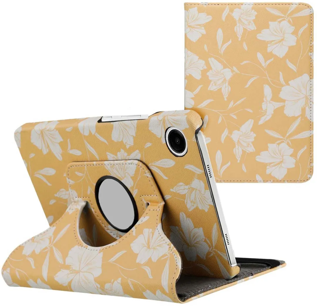 Imoshion SH00066940 Tablethoes - Samsung Galaxy Tab A9 Plus 11" - 360° Draaibaar - White Blue Stripes
