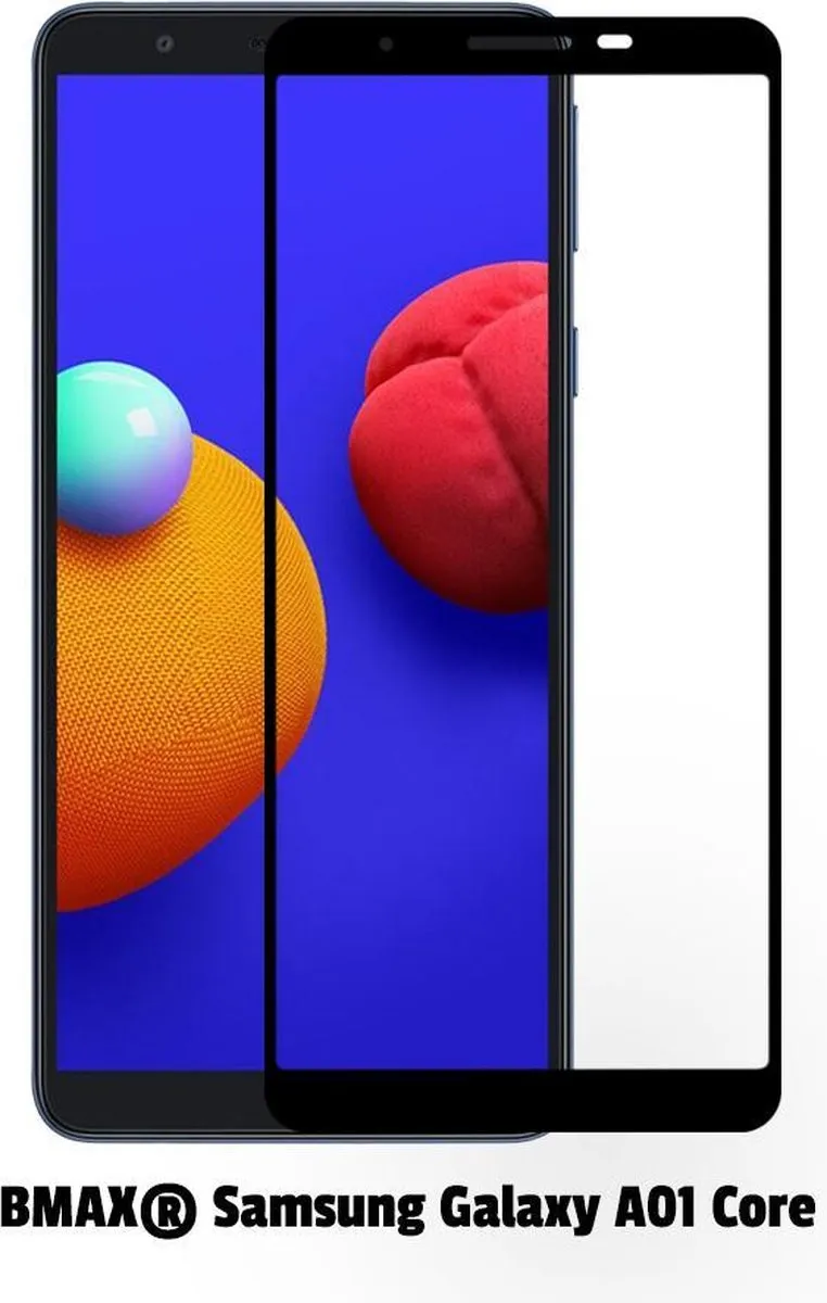 BMAX Screenprotector Samsung Galaxy A01 Core - 2 Stuks - Zwart