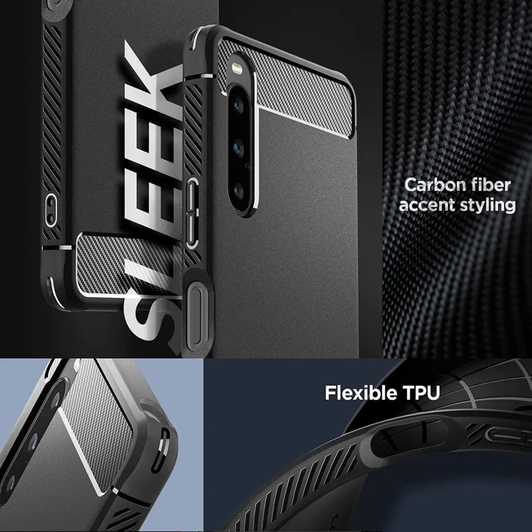 Spigen Rugged Armor ACS06202 Hoesje - Sony Xperia 10 V - Zwart