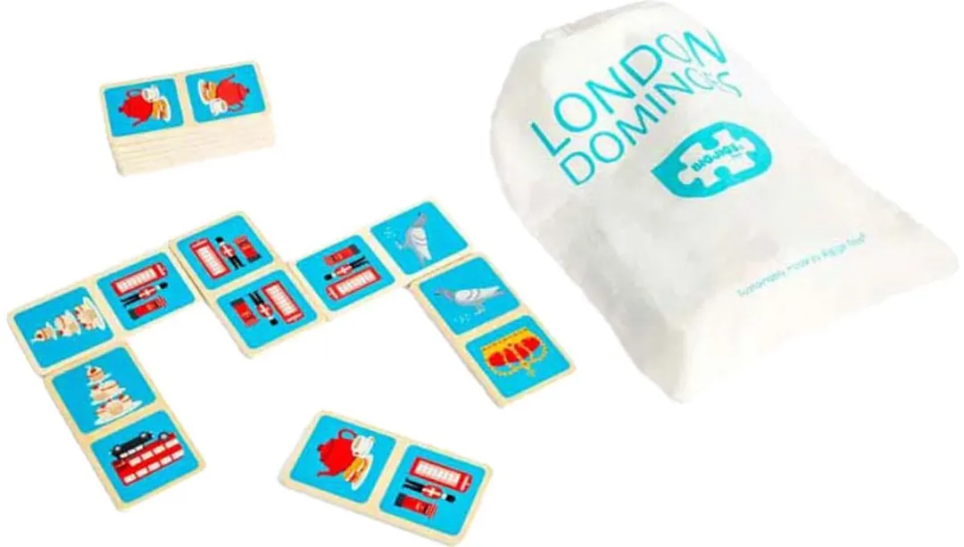 BIGJIGS Houten Londen Dominospel 28-delig