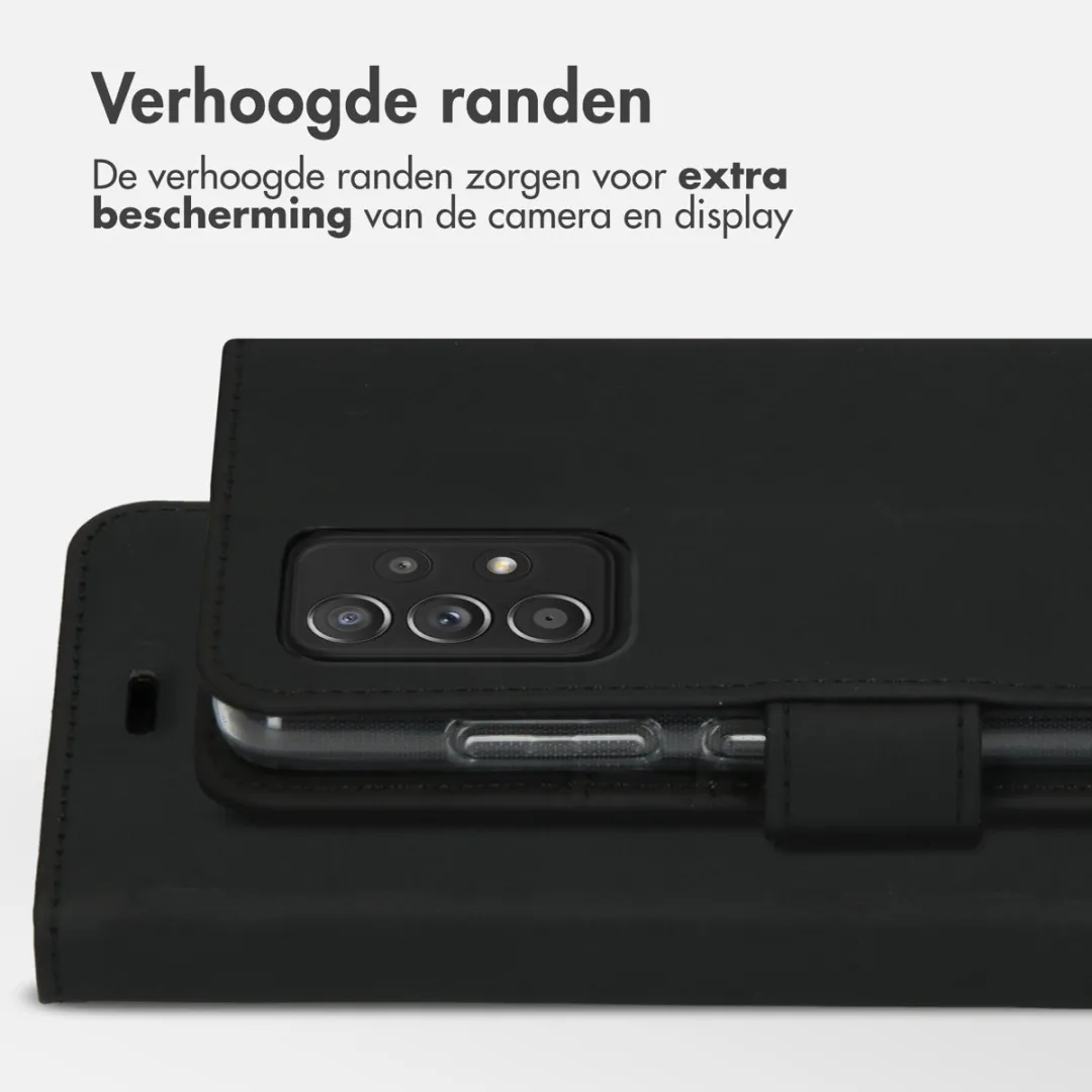 Accezz Hoesje Samsung Galaxy A52 - Wallet Softcase - 3 Pasjes - Zwart