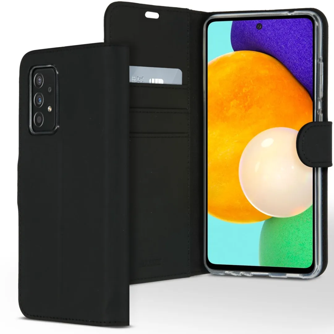 Accezz Hoesje Samsung Galaxy A52 - Wallet Softcase - 3 Pasjes - Zwart