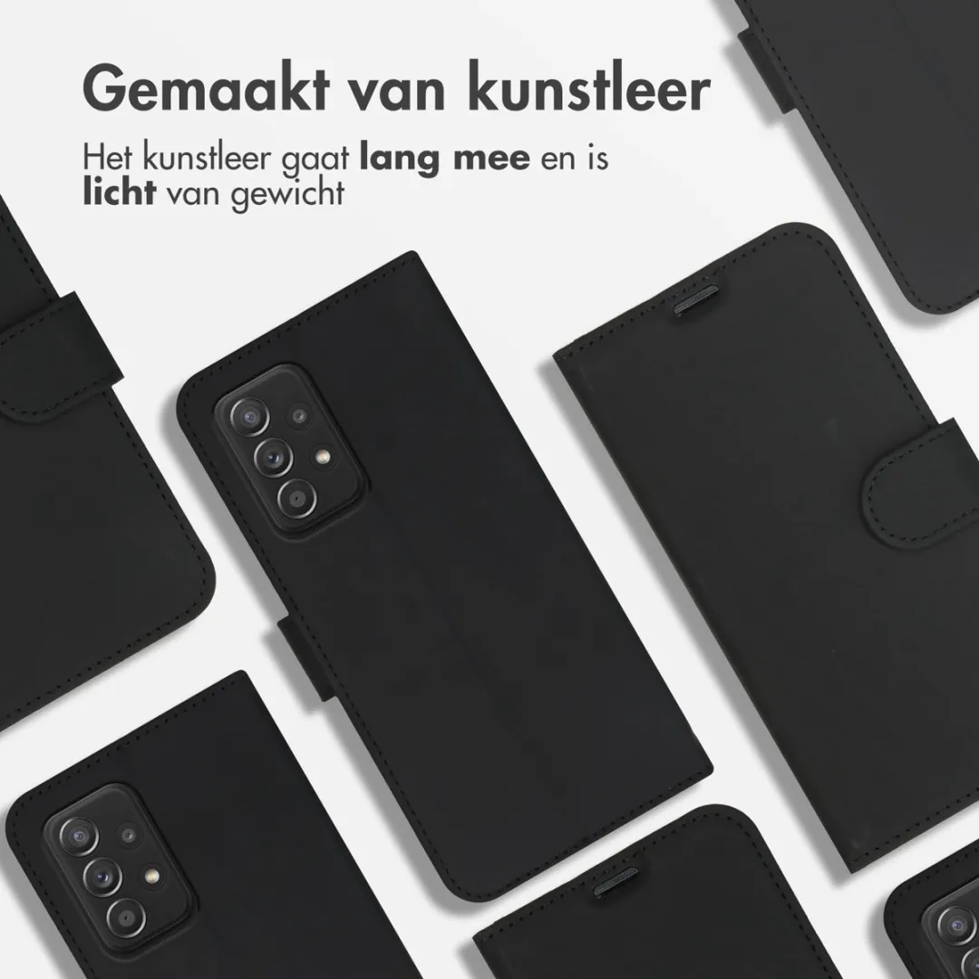 Accezz Hoesje Samsung Galaxy A52 - Wallet Softcase - 3 Pasjes - Zwart