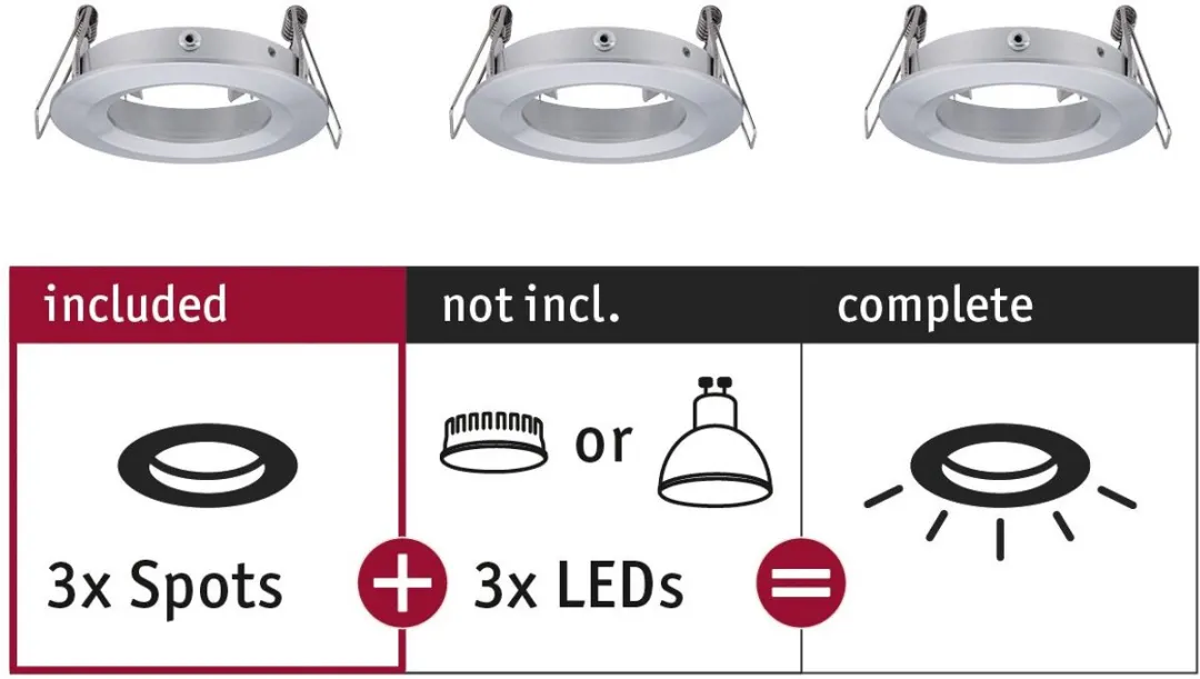 Paulmann Choose Basisset Inbouwlamp 3x10W 78mm