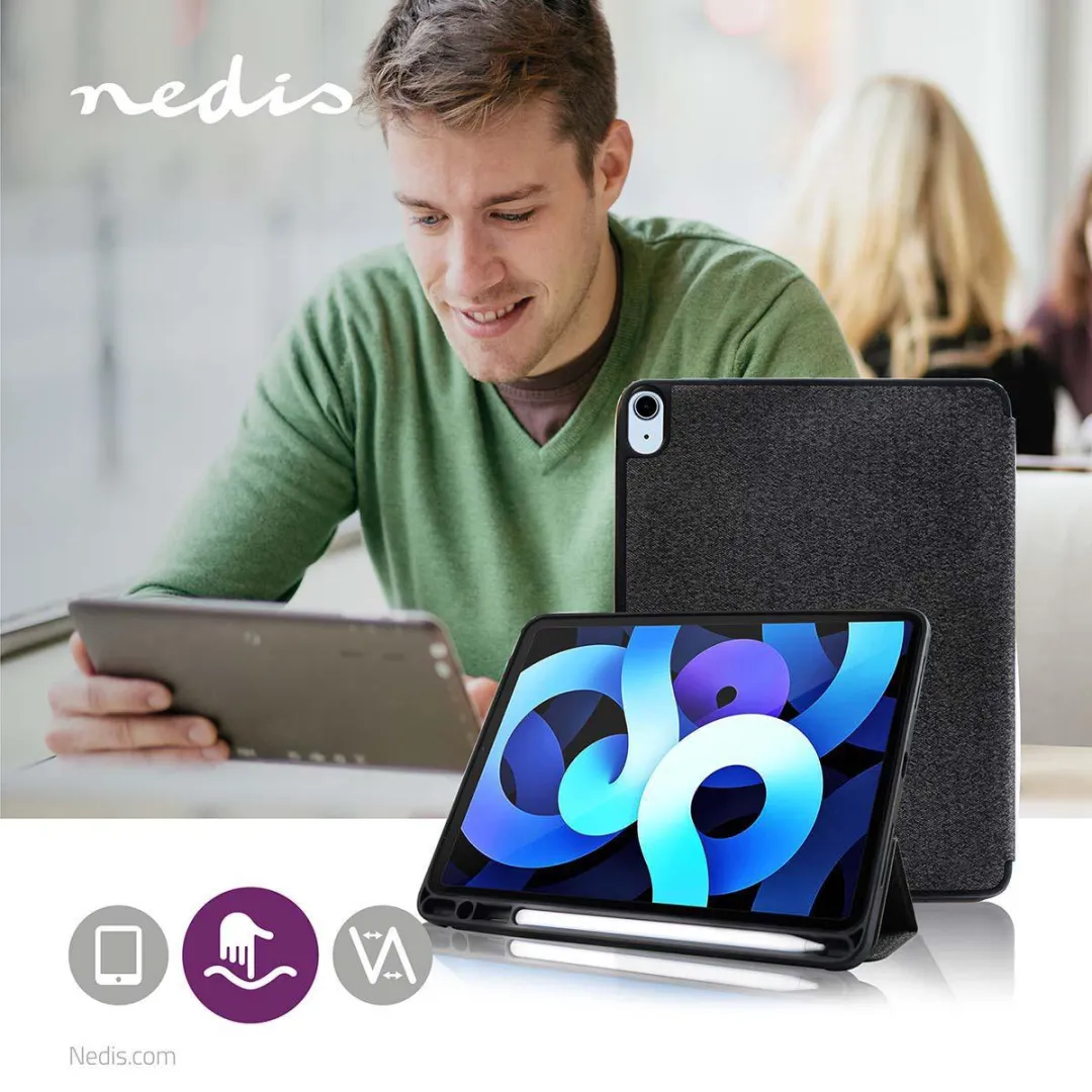 Nedis TCVR20009GY Folio Hoes iPad Air 10.9" 2020 - Grijs/Zwart