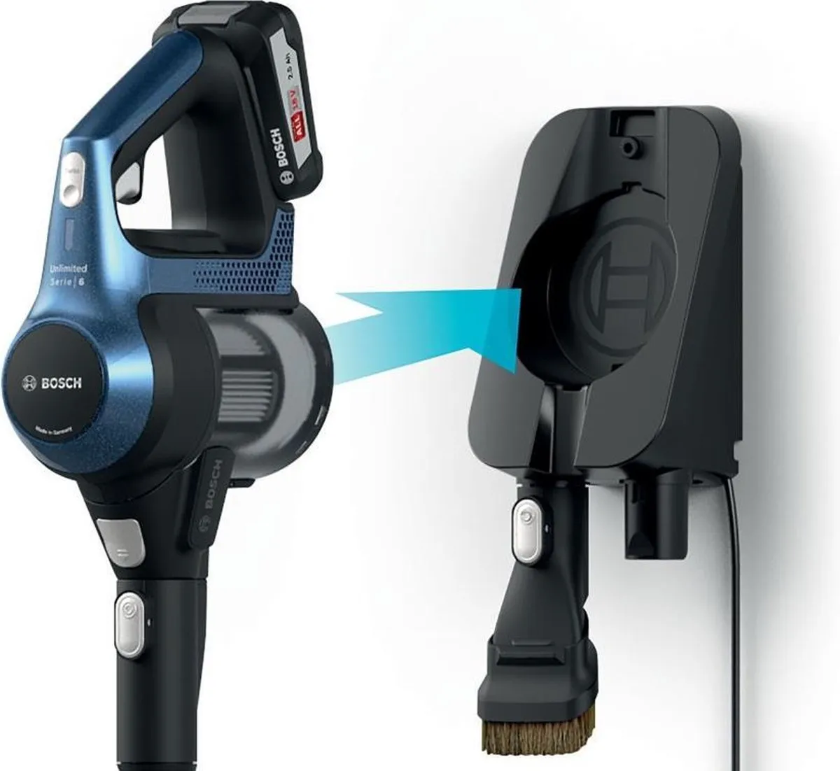Bosch Unlimited 6 BBS611PCK Steelstofzuiger - Blauw - afbeelding 6 van 6